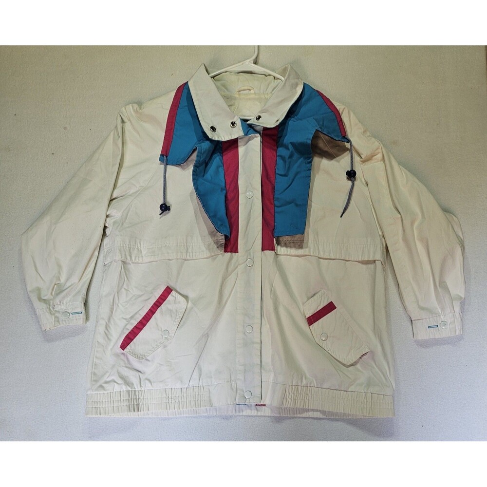 Climate ZONE Jacket Zip Up Retro VTG Colour Block Warm Size 20W